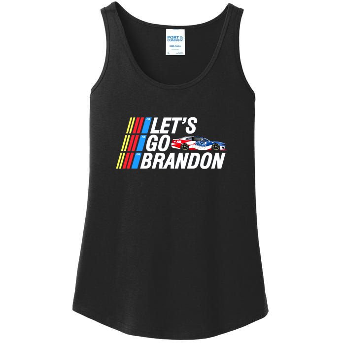 Let's Go Brandon Auto Racing Ladies Essential Tank