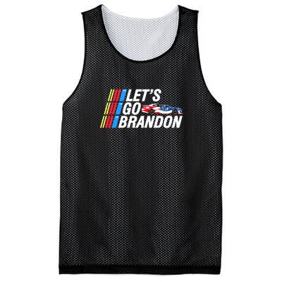 Let's Go Brandon Auto Racing Mesh Reversible Basketball Jersey Tank