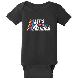 Let's Go Brandon Auto Racing Baby Bodysuit