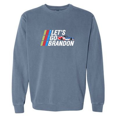 Let's Go Brandon Auto Racing Garment-Dyed Sweatshirt