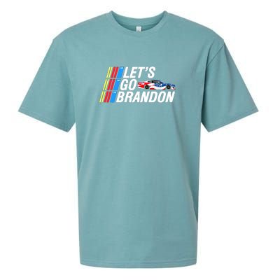 Let's Go Brandon Auto Racing Sueded Cloud Jersey T-Shirt