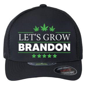 Lets Grow Brandon Marijuana Cannabis Funny Dank Brandon Flexfit Unipanel Trucker Cap