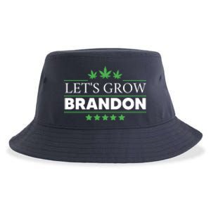 Lets Grow Brandon Marijuana Cannabis Funny Dank Brandon Sustainable Bucket Hat