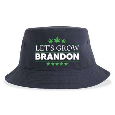 Lets Grow Brandon Marijuana Cannabis Funny Dank Brandon Sustainable Bucket Hat