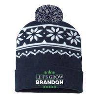 Lets Grow Brandon Marijuana Cannabis Funny Dank Brandon USA-Made Snowflake Beanie