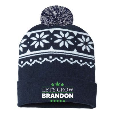 Lets Grow Brandon Marijuana Cannabis Funny Dank Brandon USA-Made Snowflake Beanie