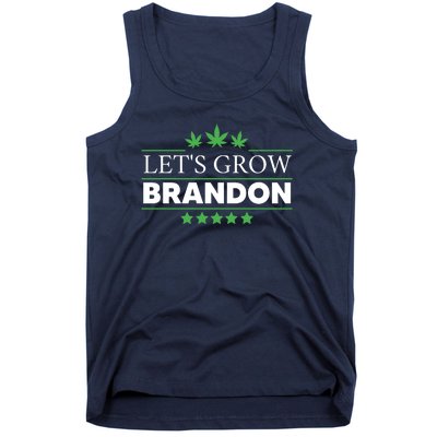 Lets Grow Brandon Marijuana Cannabis Funny Dank Brandon Tank Top