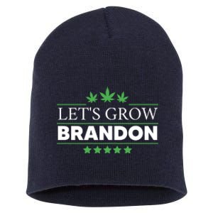 Lets Grow Brandon Marijuana Cannabis Funny Dank Brandon Short Acrylic Beanie