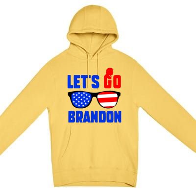 Let's Go Brandon USA Sunglasses Trump Flag LGB FJB Premium Pullover Hoodie