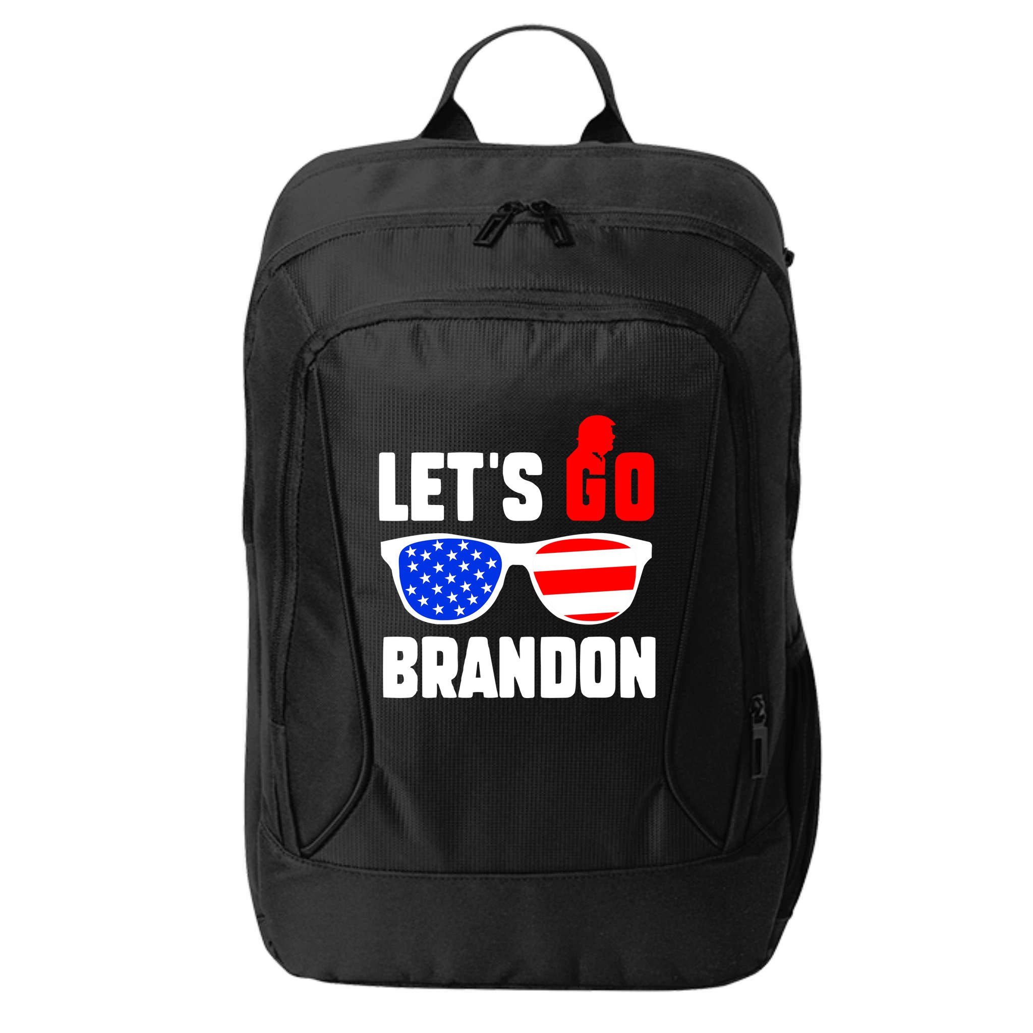 Let's Go Brandon USA Sunglasses Trump Flag LGB FJB City Backpack