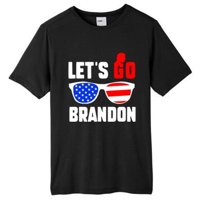 Let's Go Brandon USA Sunglasses Trump Flag LGB FJB Tall Fusion ChromaSoft Performance T-Shirt