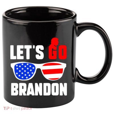 Let's Go Brandon USA Sunglasses Trump Flag LGB FJB 11oz C Handle Ceramic Mug