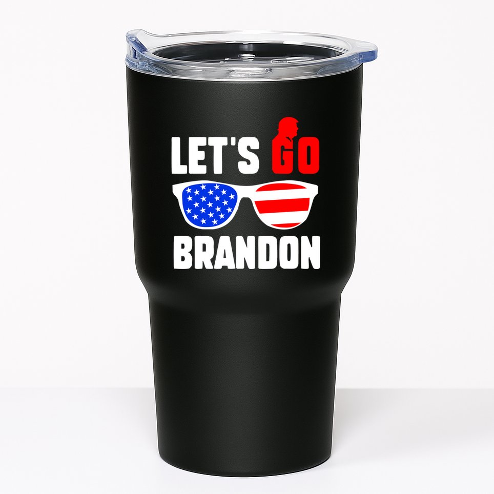 Let's Go Brandon USA Sunglasses Trump Flag LGB FJB Tumbler