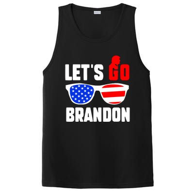 Let's Go Brandon USA Sunglasses Trump Flag LGB FJB PosiCharge Competitor Tank