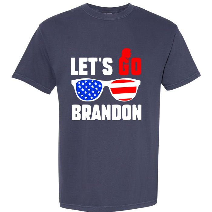 Let's Go Brandon USA Sunglasses Trump Flag LGB FJB Garment-Dyed Heavyweight T-Shirt