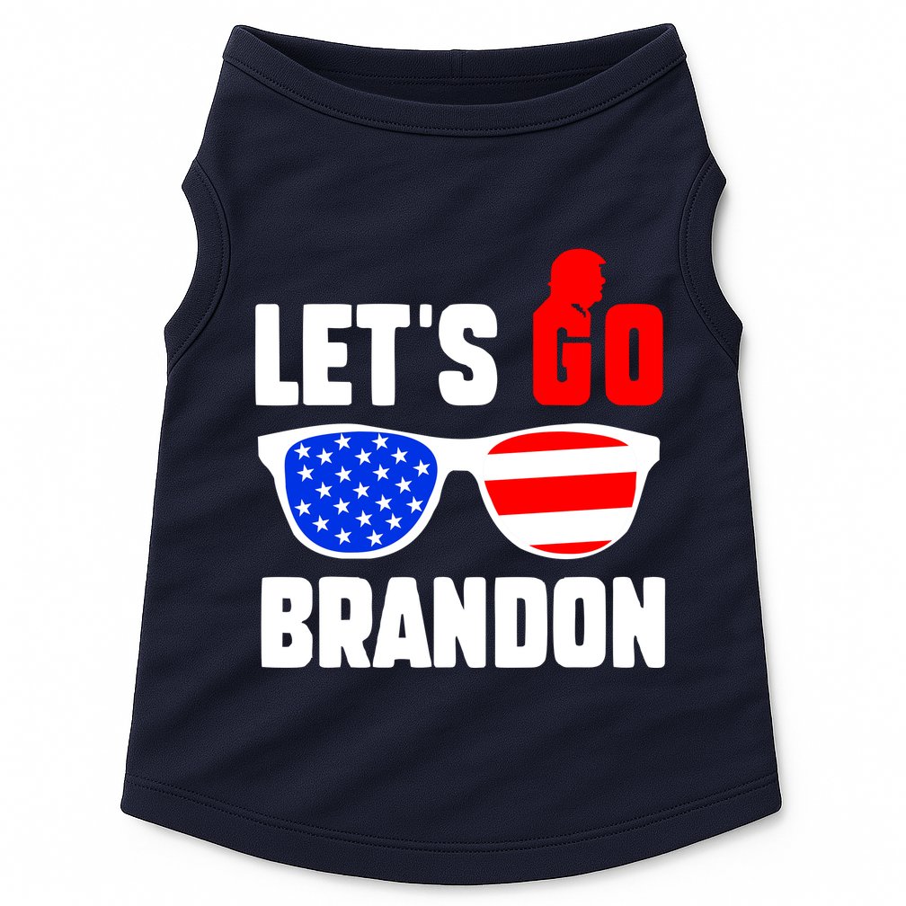 Let's Go Brandon USA Sunglasses Trump Flag LGB FJB Doggie Tank