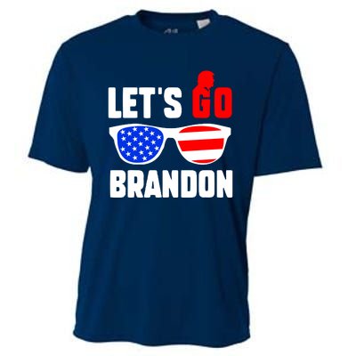 Let's Go Brandon USA Sunglasses Trump Flag LGB FJB Cooling Performance Crew T-Shirt