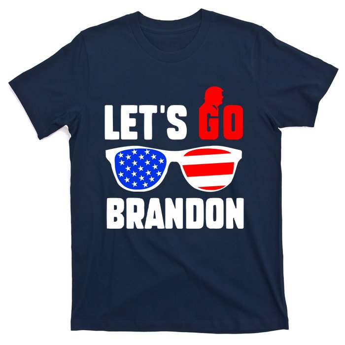 Let's Go Brandon USA Sunglasses Trump Flag LGB FJB T-Shirt