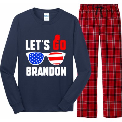 Let's Go Brandon USA Sunglasses Trump Flag LGB FJB Long Sleeve Pajama Set