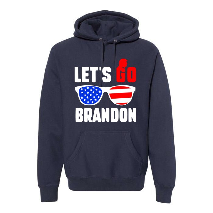 Let's Go Brandon USA Sunglasses Trump Flag LGB FJB Premium Hoodie