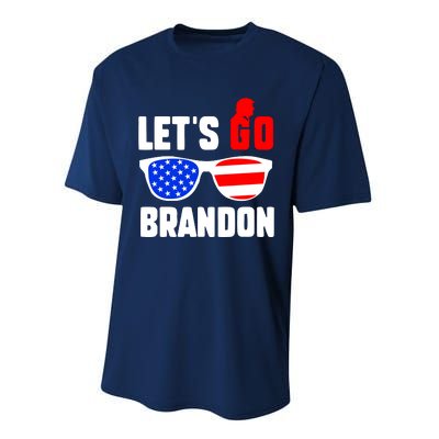 Let's Go Brandon USA Sunglasses Trump Flag LGB FJB Performance Sprint T-Shirt