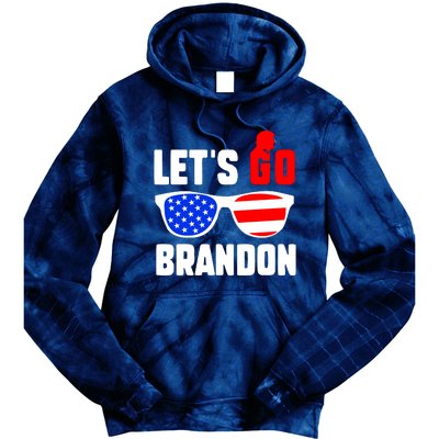 Let's Go Brandon USA Sunglasses Trump Flag LGB FJB Tie Dye Hoodie