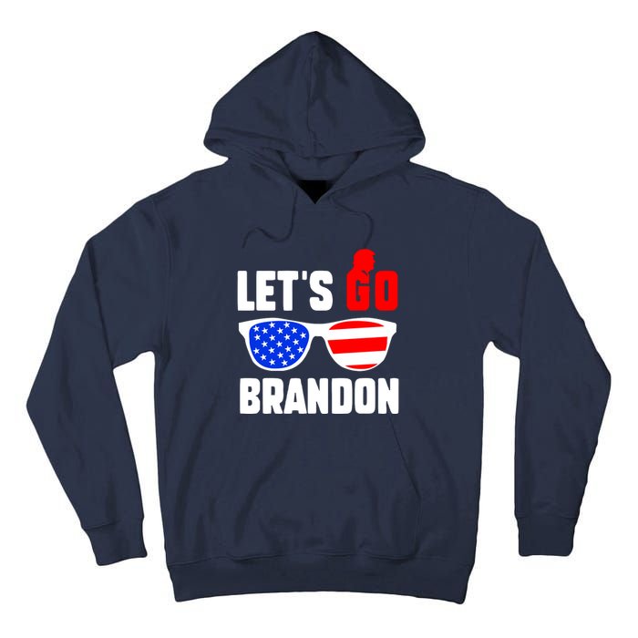 Let's Go Brandon USA Sunglasses Trump Flag LGB FJB Tall Hoodie