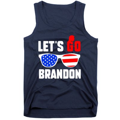 Let's Go Brandon USA Sunglasses Trump Flag LGB FJB Tank Top