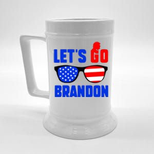 Let's Go Brandon USA Sunglasses Trump Flag LGB FJB Beer Stein