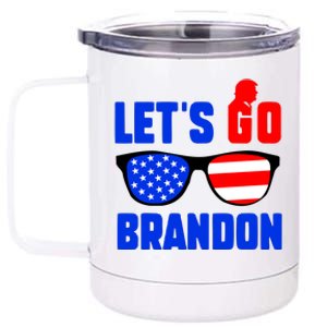 Let's Go Brandon USA Sunglasses Trump Flag LGB FJB 12 oz Stainless Steel Tumbler Cup