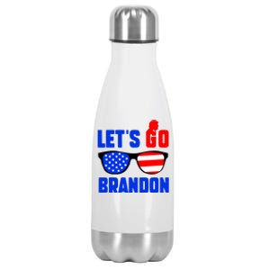 Let's Go Brandon USA Sunglasses Trump Flag LGB FJB Stainless Steel Insulated Water Bottle