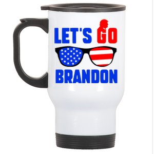 Let's Go Brandon USA Sunglasses Trump Flag LGB FJB Stainless Steel Travel Mug