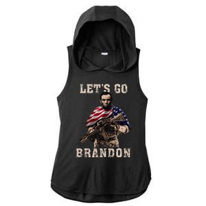 LET'S GO BRANDON Ladies PosiCharge Tri-Blend Wicking Draft Hoodie Tank