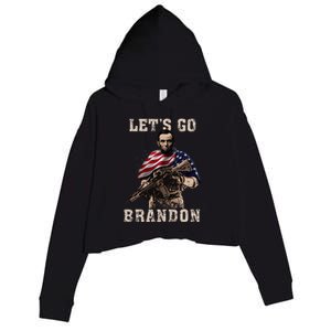 LET'S GO BRANDON Crop Fleece Hoodie