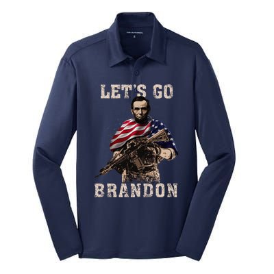 LET'S GO BRANDON Silk Touch Performance Long Sleeve Polo