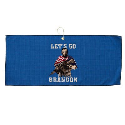 LET'S GO BRANDON Large Microfiber Waffle Golf Towel