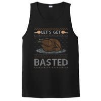 Let's Get Basted Turkey Fall Vibes Ugly Thanksgiving Sweater PosiCharge Competitor Tank