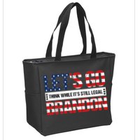 Let's Go Brandon Lets Go Brandon Lets Go Brandon Let's Go Brandon Zip Tote Bag