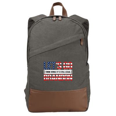 Let's Go Brandon Lets Go Brandon Lets Go Brandon Let's Go Brandon Cotton Canvas Backpack