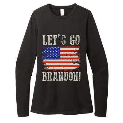 LetS Go Brandon Lets Go Brandon American Flag Womens CVC Long Sleeve Shirt