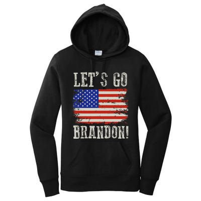 LetS Go Brandon Lets Go Brandon American Flag Women's Pullover Hoodie