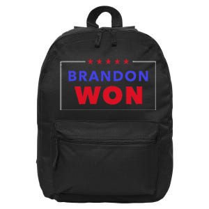 LetS Go Brandon Brandon Won Anti Trump Pro Biden President 16 in Basic Backpack