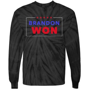 LetS Go Brandon Brandon Won Anti Trump Pro Biden President Tie-Dye Long Sleeve Shirt