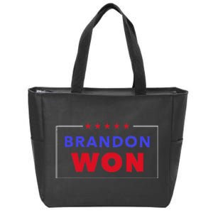 LetS Go Brandon Brandon Won Anti Trump Pro Biden President Zip Tote Bag