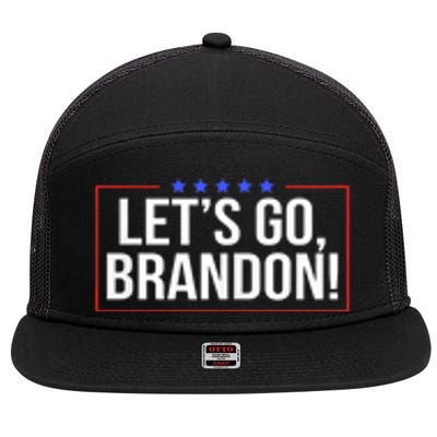 Lets Go Brandon Conservative Anti Liberal Pocket Design 7 Panel Mesh Trucker Snapback Hat