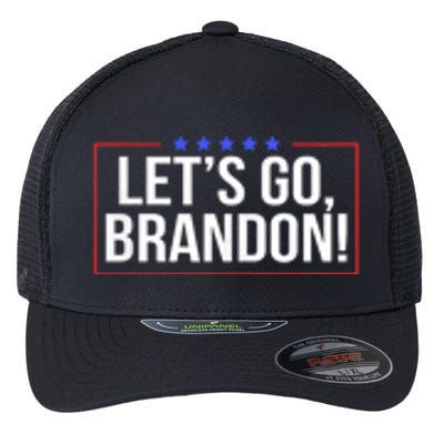 Lets Go Brandon Conservative Anti Liberal Pocket Design Flexfit Unipanel Trucker Cap