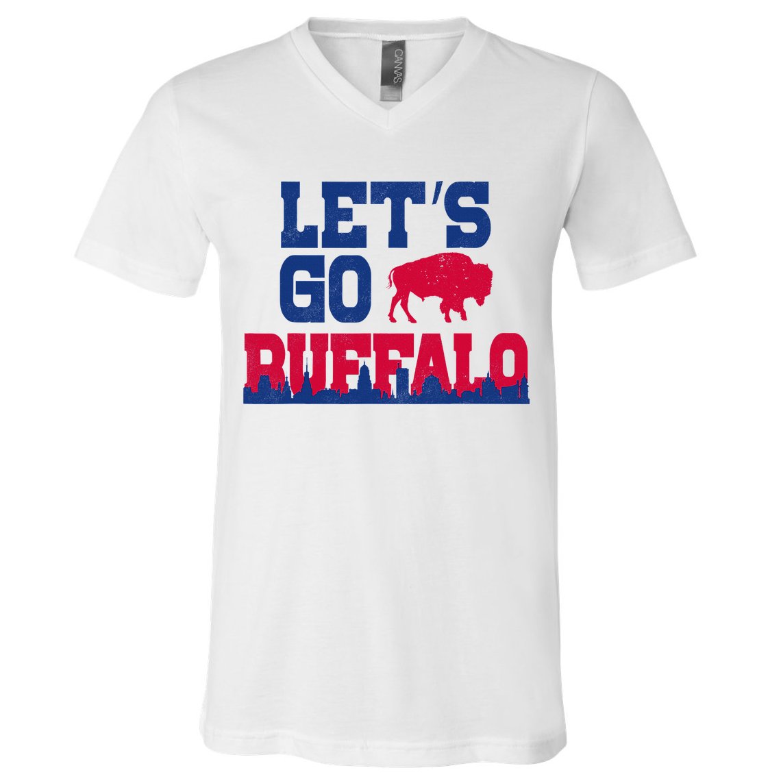 Lets Go Buffalo New York Buffalo Sports Fan Buffalo V-Neck T-Shirt