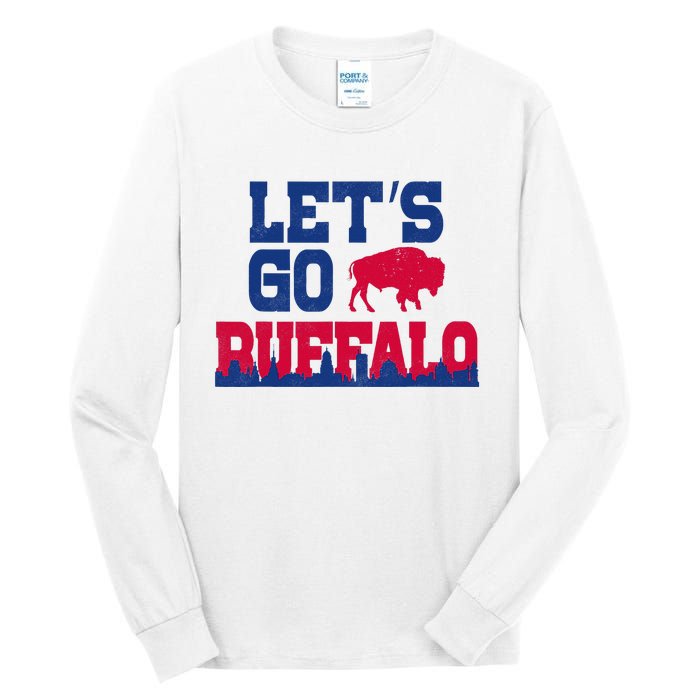 Lets Go Buffalo New York Buffalo Sports Fan Buffalo Tall Long Sleeve T-Shirt