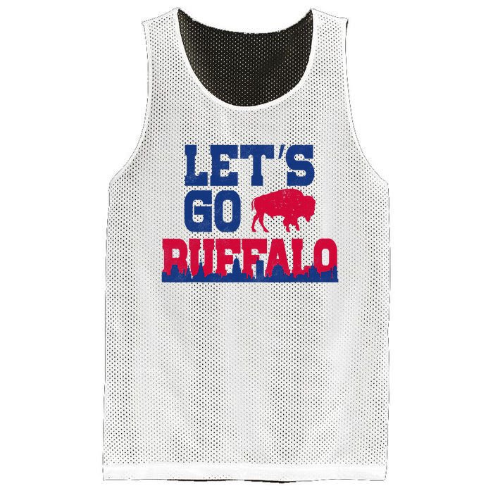 Lets Go Buffalo New York Buffalo Sports Fan Buffalo Mesh Reversible Basketball Jersey Tank