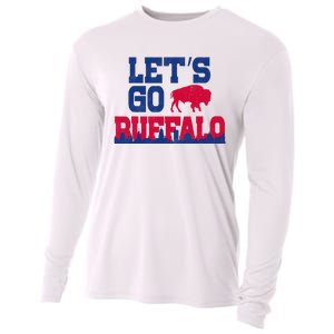 Lets Go Buffalo New York Buffalo Sports Fan Buffalo Cooling Performance Long Sleeve Crew